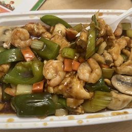 Diced Chicken and shrimp meal