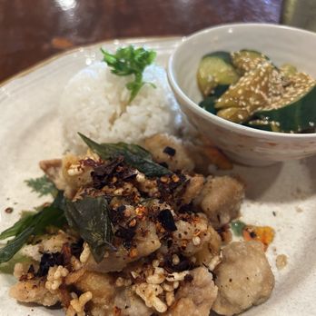 Yellow Ranger - fried chicken with smashed cucumbers - Chinese Near Me - Austin, Texas