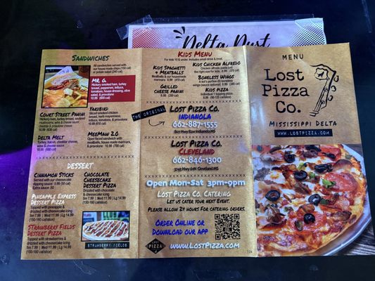 Menu photo 1 Lost Pizza Co-Cleveland Cleveland, MS Menu photo 1 Lost Pizza Co-Cleveland Cleveland, MS