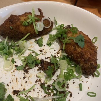 Mecha Noodle Bar - Mostly eaten fire cracker wings - Ramen Near Me - Stamford, Connecticut Mecha Noodle Bar - Mostly eaten fire cracker wings - Ramen Near Me - Stamford, Connecticut
