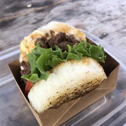 Beef yakinku rice burger