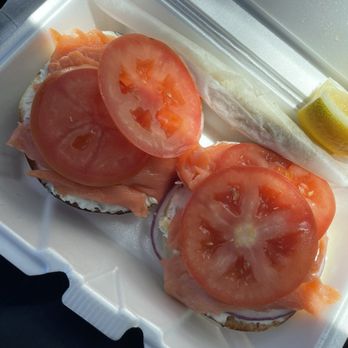 I Love Bagels - open face salmon lox bagel - Delis Near Me - Oceanside, California I Love Bagels - open face salmon lox bagel - Delis Near Me - Oceanside, California