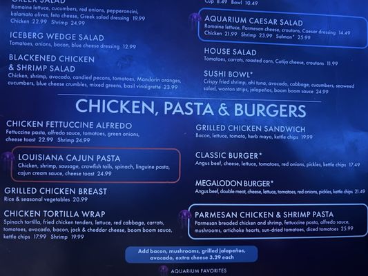 Menu photo 3 Downtown Aquarium Houston, TX