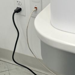 Look at the black dusty cord, yuck.