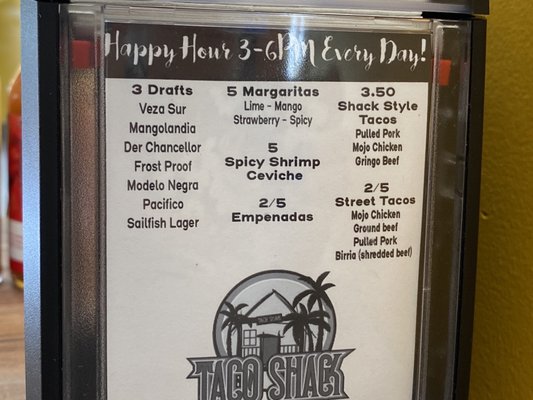 Menu photo 1 Taco Shack Jupiter Jupiter, FL