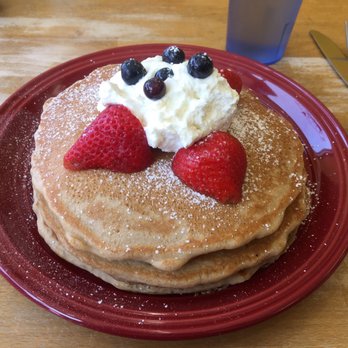 Main Kitchen Cafe - Lemon ricotta and blueberry pancakes. That's a normal sized plate! - New American Near Me - Granada Hills, California Main Kitchen Cafe - Lemon ricotta and blueberry pancakes. That's a normal sized plate! - New American Near Me - Granada Hills, California