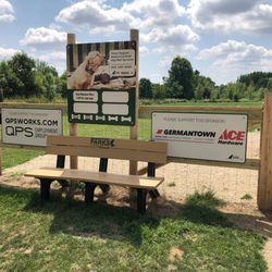 Homestead Howl Dog Park - Entrance and sponsor signs