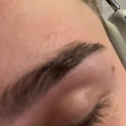 Le Jolie Medi Spa - Eyebrow before Lady shaved down and misshaped them without my permission