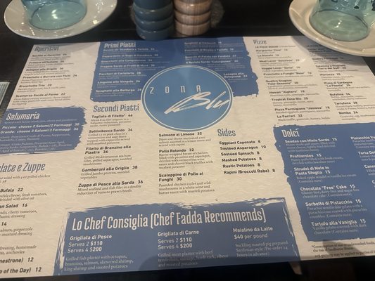 Menu photo 1 Zona Blu Weston, FL