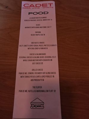Menu photo 2 Cadet Wine & Beer Bar Napa, CA Menu photo 2 Cadet Wine & Beer Bar Napa, CA