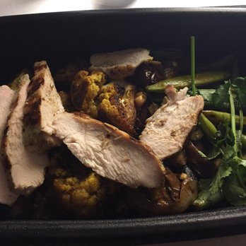 Flower Child - $18.00 chicken and three sides. Dish is 6" X 3 1/2". - Salad Near Me - Addison, Texas