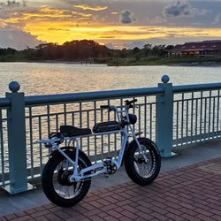 Cycle Joint - Sunset at Pensacola Community Maritime Park overlooking Nick's Boathouse and Bruce Beach.