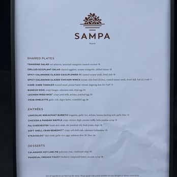 Sampa - Menu - Asian Fusion Near Me - Los Angeles, California