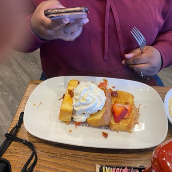 Another Broken Egg Cafe - Strawberry Pound Cake French Toast - American Near Me - Austin, Texas Another Broken Egg Cafe - Strawberry Pound Cake French Toast - American Near Me - Austin, Texas