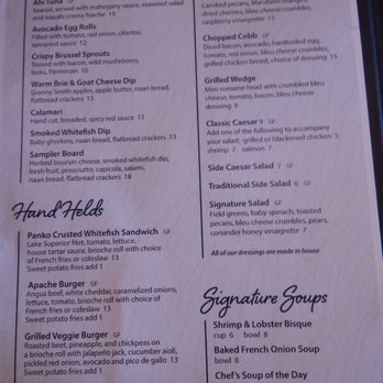 Apache Trout Grill - Menu - New American Near Me - Traverse City, Michigan Apache Trout Grill - Menu - New American Near Me - Traverse City, Michigan