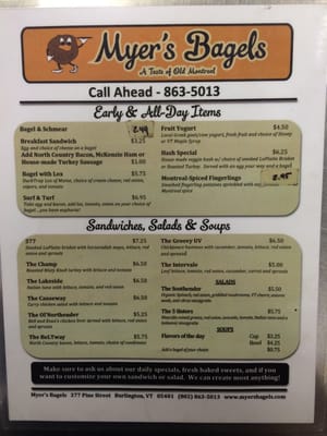 Menu photo 8 Myer's Bagel Burlington, VT Menu photo 8 Myer's Bagel Burlington, VT