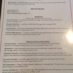 Carmen's Kitchen - Menu photo - right side