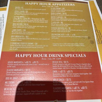 La Viva Tex Mex - Happy hour menu - Mexican Near Me - Houston, Texas