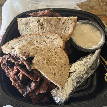Chompie's - Pastrami on Rye with deli mustard. Side of potato salad. - Delis Near Me - Scottsdale, Arizona Chompie's - Pastrami on Rye with deli mustard. Side of potato salad. - Delis Near Me - Scottsdale, Arizona