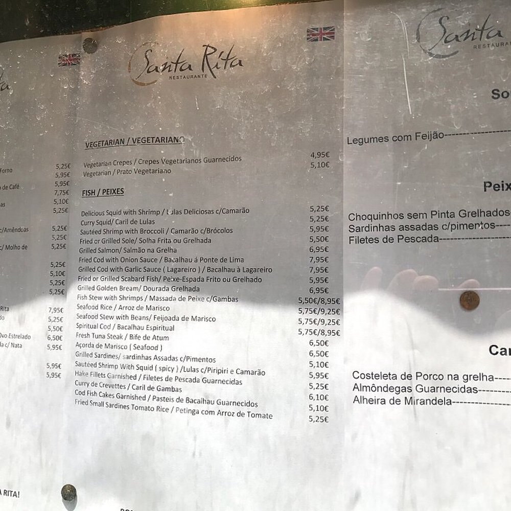 Santa Rita - Santa Rita Restaurante menu - Portuguese Near Me - Lisbon, 11 Santa Rita - Santa Rita Restaurante menu - Portuguese Near Me - Lisbon, 11