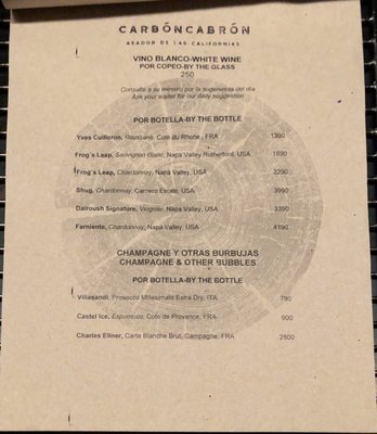 Menu photo 3 Carbón Cabrón San Jose del Cabo, BCS Menu photo 3 Carbón Cabrón San Jose del Cabo, BCS