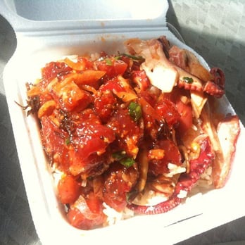 Ono Seafood - half & half bowl... the most tender tako ever! - Seafood Near Me - Honolulu, Hawaii Ono Seafood - half & half bowl... the most tender tako ever! - Seafood Near Me - Honolulu, Hawaii