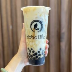 Boba Bliss - Jasmine Milk Tea with boba and grass jelly