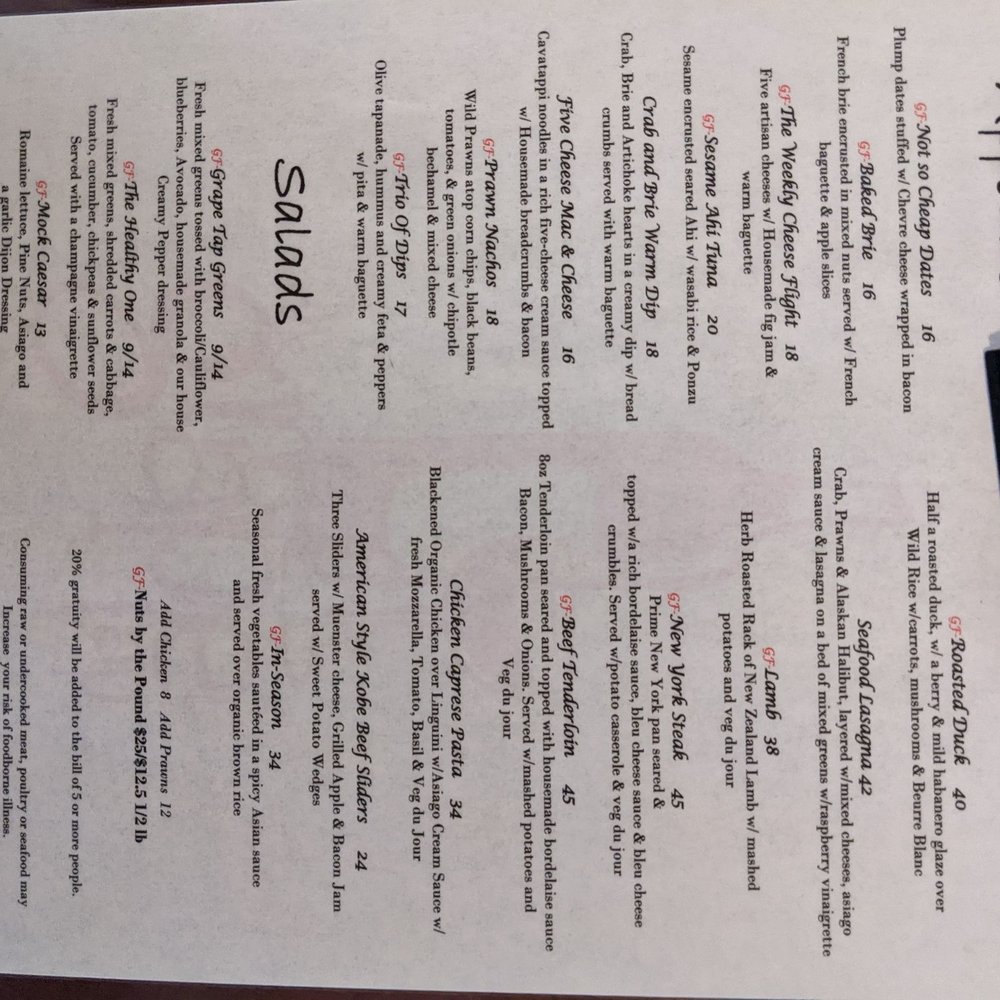 The Grape Tap - Menu - Diners Near Me - Wasilla, Alaska The Grape Tap - Menu - Diners Near Me - Wasilla, Alaska