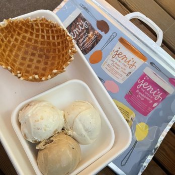 Jeni's Splendid Ice Creams - Ice cream trio with waffle cone bowl - Ice Cream & Frozen Yogurt Near Me - Dallas, Texas