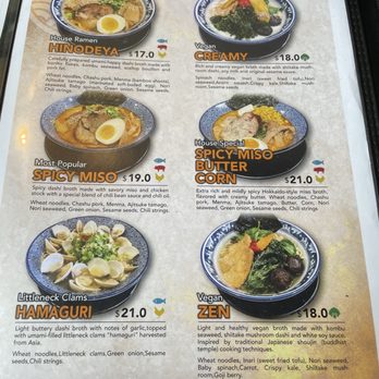 HINODEYA Ramen & Bar Downtown - Menu - Ramen Near Me - San Francisco, California HINODEYA Ramen & Bar Downtown - Menu - Ramen Near Me - San Francisco, California