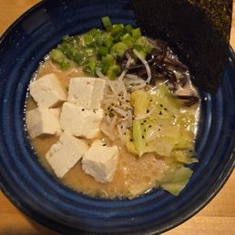 Chicken miso broth with tofu