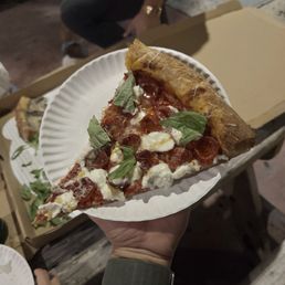 Hot honey pizza with a few add ons. Best option here