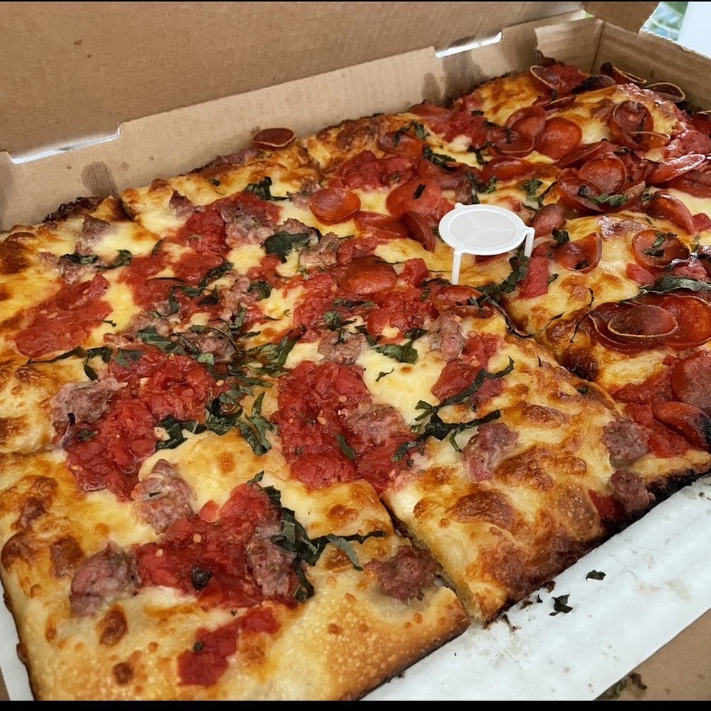 Prime Pizza - Grandma pie with sausage and pepperoni - Pizza Near Me - Burbank, California