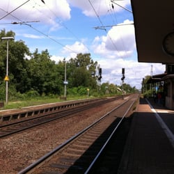 Bahnhof Bensheim-Auerbach - Blick in Richtung Darmstadt