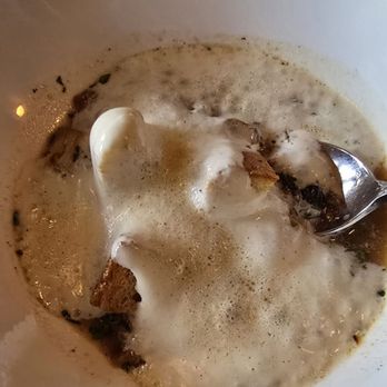 Fig & Ash Wood Fire Kitchen - French onion soup; instead of Swiss it has a gouda foam that is bruleed tableside - New American Near Me - Pittsburgh, Pennsylvania Fig & Ash Wood Fire Kitchen - French onion soup; instead of Swiss it has a gouda foam that is bruleed tableside - New American Near Me - Pittsburgh, Pennsylvania