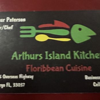 Arthur’s Island Kitchen - Business Card - Caribbean Near Me - Key Largo, Florida Arthur’s Island Kitchen - Business Card - Caribbean Near Me - Key Largo, Florida