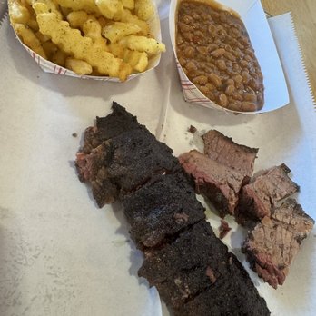 Big Lee’s Barbecue - Burnt ends, fries, and baked beans! All amazing! - Barbeque Near Me - Ocala, Florida
