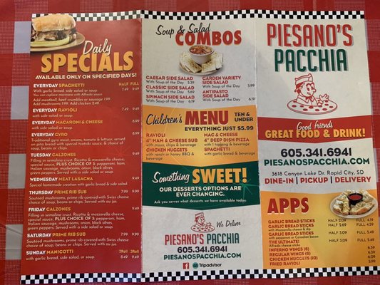 Menu photo 2 Piesano's Pacchia Rapid City, SD Menu photo 2 Piesano's Pacchia Rapid City, SD