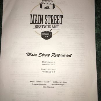 Main Street Restaurant - Menu - Italian Near Me - Newark, New York Main Street Restaurant - Menu - Italian Near Me - Newark, New York