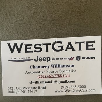 Westgate Chrysler Jeep Dodge Ram - My salesman whom I trusted and in his own words texted with "I had no idea there was an oil leak." But someone did. - Car Dealers Near Me - Raleigh, North Carolina Westgate Chrysler Jeep Dodge Ram - My salesman whom I trusted and in his own words texted with "I had no idea there was an oil leak." But someone did. - Car Dealers Near Me - Raleigh, North Carolina