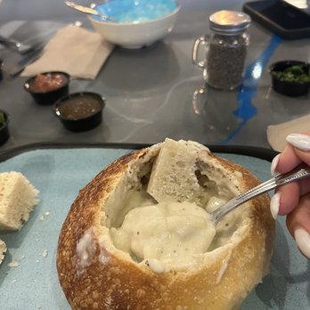 Simply Fish Seafood - Clam chowder bread bowl! - Fish & Chips Near Me - Costa Mesa, California Simply Fish Seafood - Clam chowder bread bowl! - Fish & Chips Near Me - Costa Mesa, California