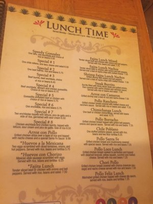 Menu photo 1 San Jose Mexican Restaurant Elizabethtown, NC Menu photo 1 San Jose Mexican Restaurant Elizabethtown, NC