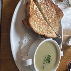 Keogh's Of Kinvara - House special sandwich and soup of the day (potato leek).