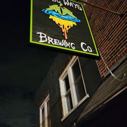Mystic Ways Brewing - Sign out front