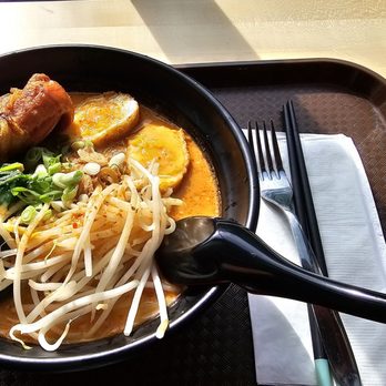 Bistro Elysium - Fire ramen with chicken drumstick - Asian Fusion Near Me - Portland, Oregon Bistro Elysium - Fire ramen with chicken drumstick - Asian Fusion Near Me - Portland, Oregon