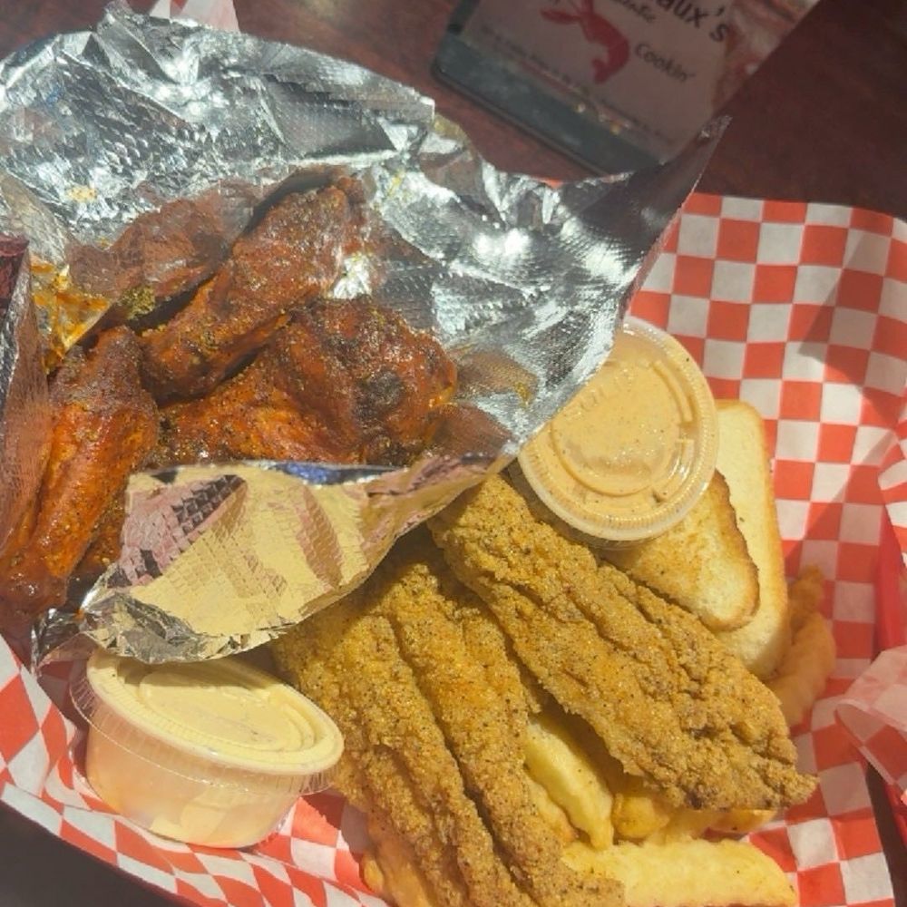 Thibodeaux's Authentic Cajun Cookin' - Fried Catfish & 2pc Fish + 4 pc Wings - Cajun/Creole Near Me - Duncanville, Texas Thibodeaux's Authentic Cajun Cookin' - Fried Catfish & 2pc Fish + 4 pc Wings - Cajun/Creole Near Me - Duncanville, Texas