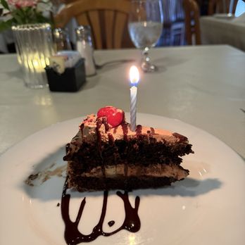 Cappuccino Italian Bistro - My free Birthday dessert. It was delicious! - Italian Near Me - Richardson, Texas Cappuccino Italian Bistro - My free Birthday dessert. It was delicious! - Italian Near Me - Richardson, Texas