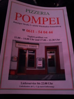 PIZZERIA POMPEI - 10 Reviews - Danziger Str. 5, Wiesbaden, Hessen ...