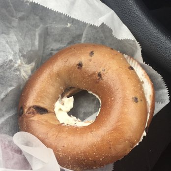 Providence Bagel - Chocolate Chip with Honey Walnut Cream Cheese - great combo - Coffee & Tea Near Me - Providence, Rhode Island