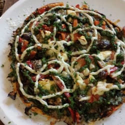 Dangerous Kitchen - One of the amazing vegan pizzas (sorry for the blurry photo)